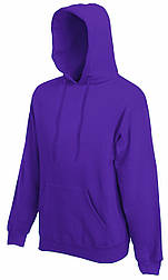 Толстовка чоловіча фіолетова худі (кофта з капюшоном) Classic hooded sweat Fruit Of The Loom