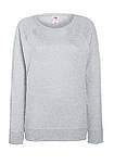 Світшот жіночий сірий светр легкий (сіро-ліловий) Lightweight raglan Fruit Of The Loom,2XL, фото 3