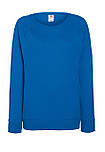 Світшот жіночий синій светр легкий (яскраво-синій) Lightweight raglan Fruit Of The Loom,S, фото 2