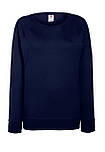 Світшот жіночий синій светр легкий (глибокий темно-синій) Lightweight raglan Fruit Of The Loom,M, фото 2