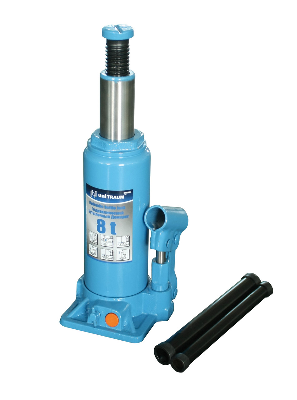 Домкрат пляшковий гідравлічний 8т Unitraum UN90804, фото 1