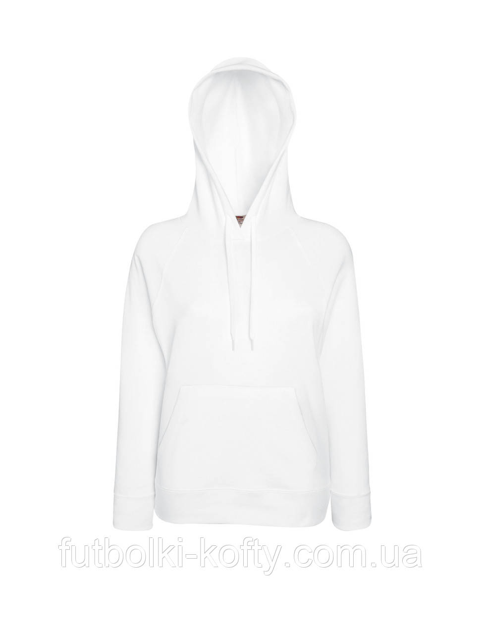 Жіноча толстовка біла худі легка Lightweight lady-fit Fruit of the Loom,XL, фото 1