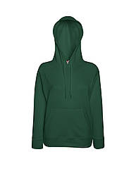 Жіноча толстовка зелена худі легка (темно-зелений) Lightweight lady-fit Fruit of the Loom,2XL