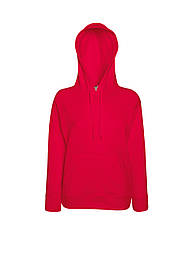 Жіноча толстовка червона худі легка Lightweight lady-fit Fruit of the Loom,2XL