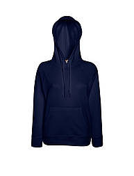 Жіноча толстовка синя худі легка (глибокий темно-синій) Lightweight lady-fit Fruit of the Loom,XS