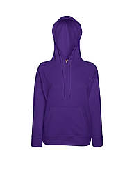 Жіноча толстовка фіолетова худі легка Lightweight lady-fit Fruit of the Loom,2XL