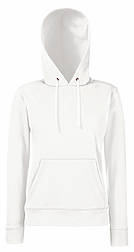 Толстовка жіноча біла худі з капюшоном Classic hooded sweat Fruit Of The Loom,2XL