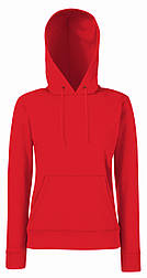 Толстовка жіноча червона худі з капюшоном Classic hooded sweat Fruit Of The Loom,XS