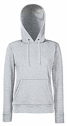 Толстовка жіноча сіра худі з капюшоном Classic hooded sweat Fruit Of The Loom,M
