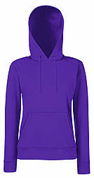 Толстовка жіноча фіолетова худі з капюшоном Classic hooded sweat Fruit Of The Loom,XS