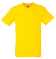Чоловіча жовта футболка щільна Heavy Fruit of the Loom 54