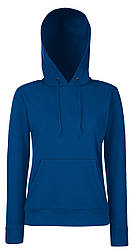 Толстовка жіноча синя худі з капюшоном (темно-синій) Classic hooded sweat Fruit Of The Loom,S