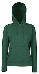 Толстовка жіноча зелена худі з капюшоном (темно-зелений) Classic hooded sweat Fruit Of The Loom,L