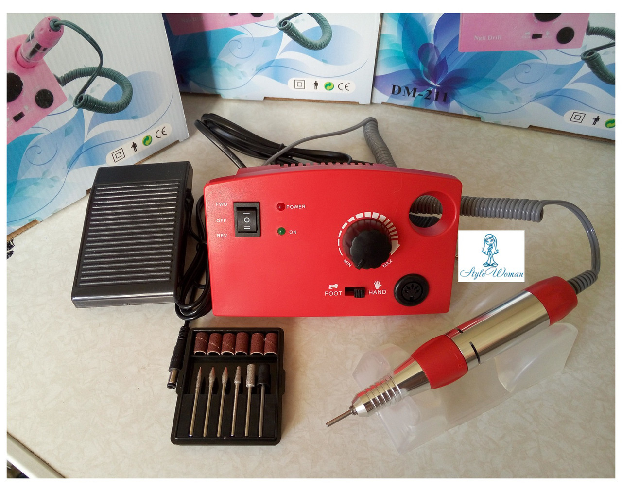 Фрезерний апарат фрезер Nail Drill DM-211 30 000 обертів (30W)