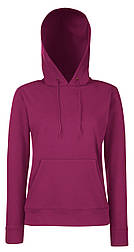 Толстовка жіноча бордова худі з капюшоном Classic hooded sweat Fruit Of The Loom,M