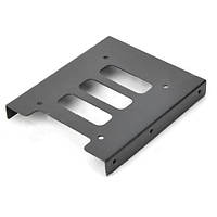 Перехідник для HDD/SSD з 2.5" to 3.5", black, металевий