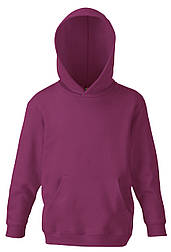 Худі дитяче бордове толстовка Fruit Of The Loom 62-043-41 5-6