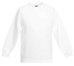 Світшот дитячий білий светр Fruit Of The Loom 62-041-30 14-15