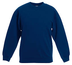 Світшот дитячий синій светр (темно-синій) Fruit Of The Loom 62-041-32 7-8