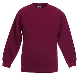 Світшот дитячий бордовий светр Fruit Of The Loom 62-041-41 12-13