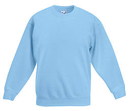 Світшот дитячий блакитний светр Fruit Of The Loom 62-041-YT 12-13