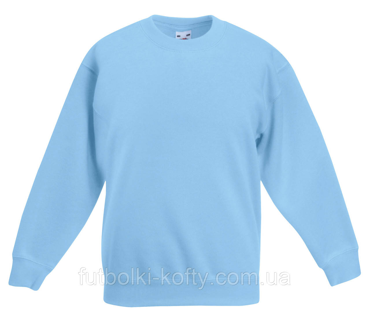 Дитячий класичний светр Небесно-блакитний Fruit Of The Loom 62-041-YT 9-11