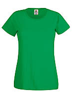 Жіноча футболка легка Яскраво-зелена Fruit of the loom 061420047 XS