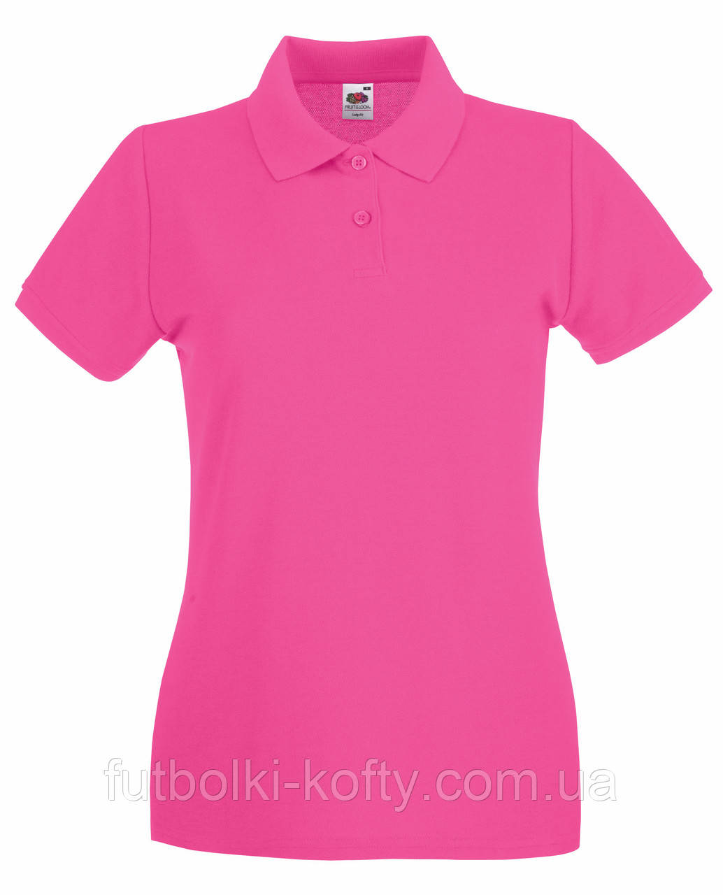 Футболка поло жіноча малинова преміум Premium polo lady-fit Fruit of the Loom,2XL, фото 1