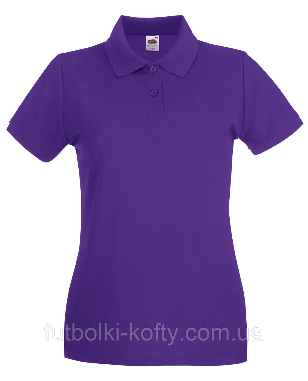Футболка поло жіноча фіолетова преміум Premium polo lady-fit Fruit of the Loom,XL