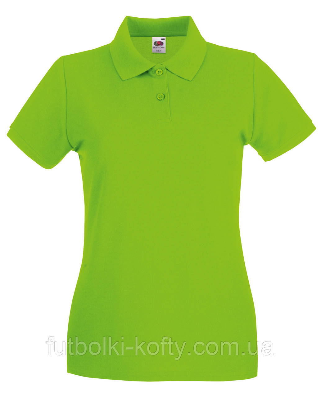 Футболка поло жіноча салатова преміум Premium polo lady-fit Fruit of the Loom,XL
