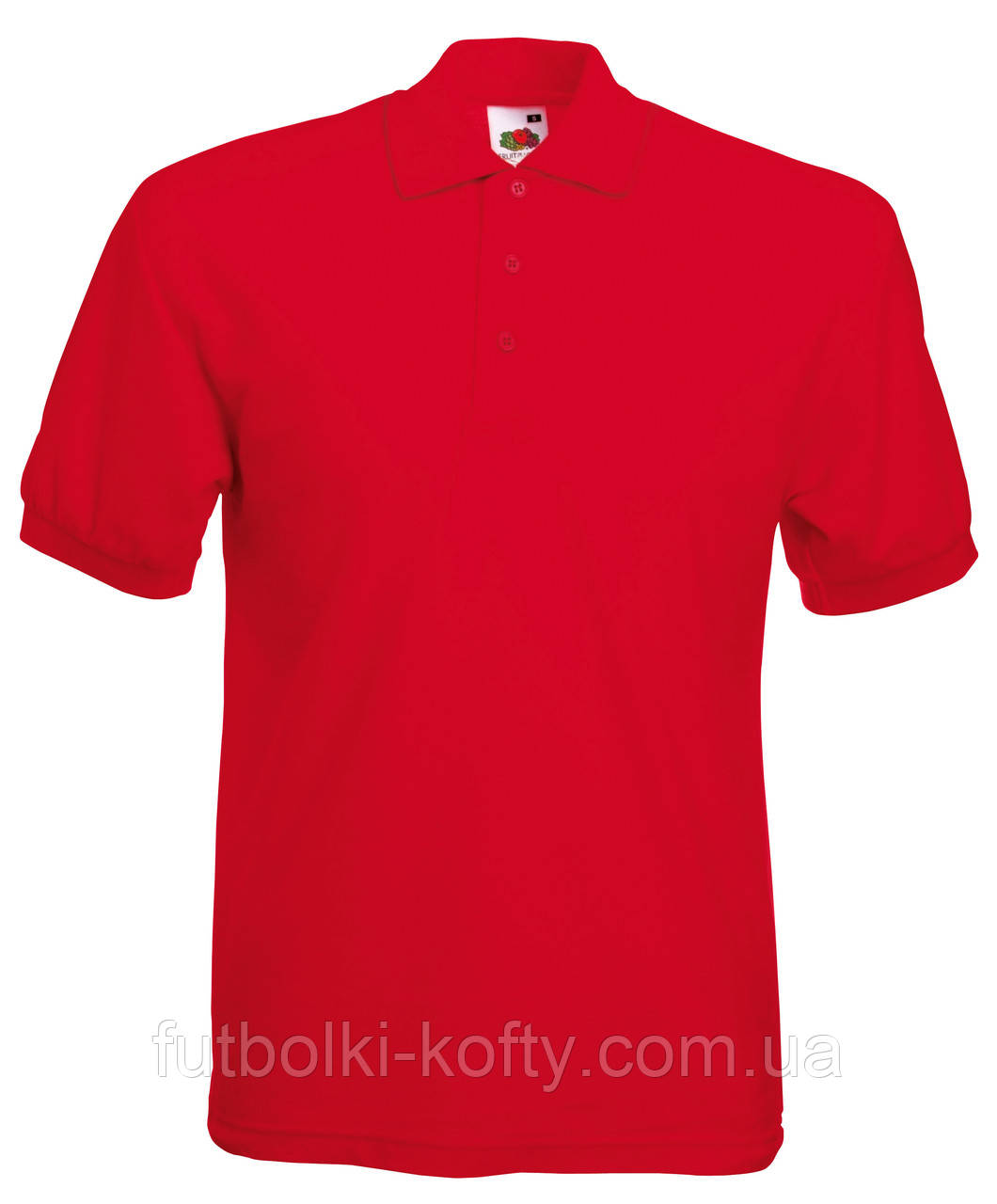 Футболка поло чоловіча червона 65/35 Polo Fruit of the Loom,L
