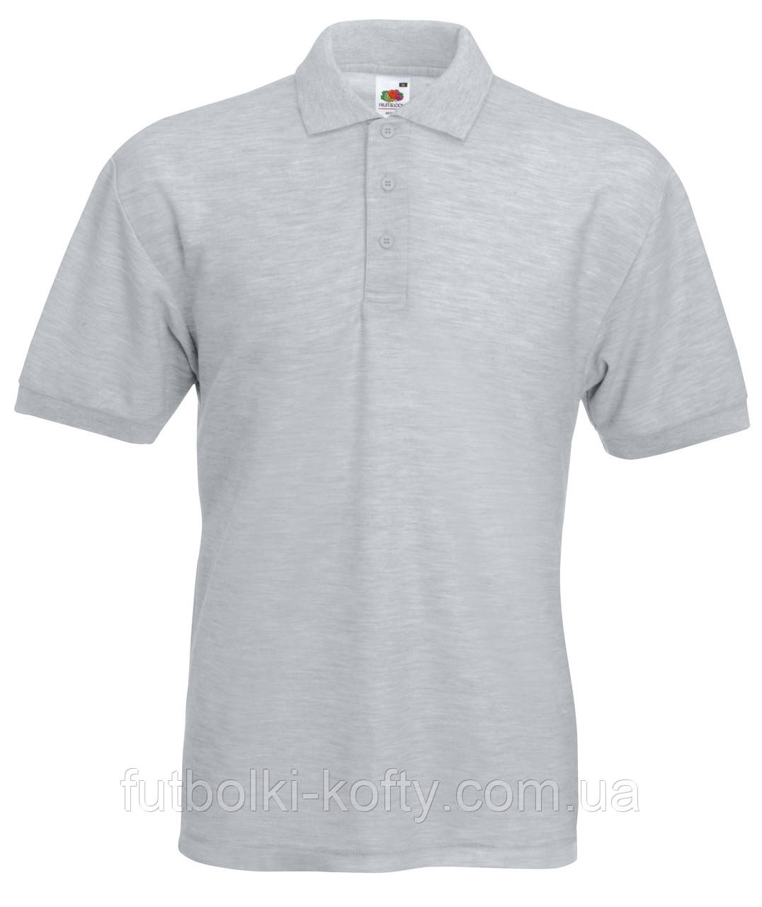 Футболка поло чоловіча сіра 65/35 Polo Fruit of the Loom,2XL