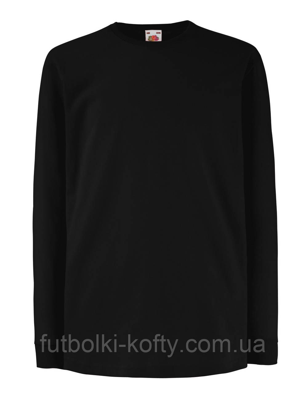 Дитяча футболка З довгим Рукавом лонгслів Чорна Fruit of the loom 61-007-36 9-11, фото 1