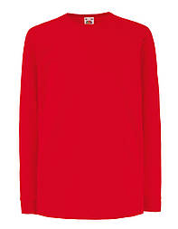 Дитяча футболка З довгим Рукавом Червона Fruit of the loom 61-007-40 3-4