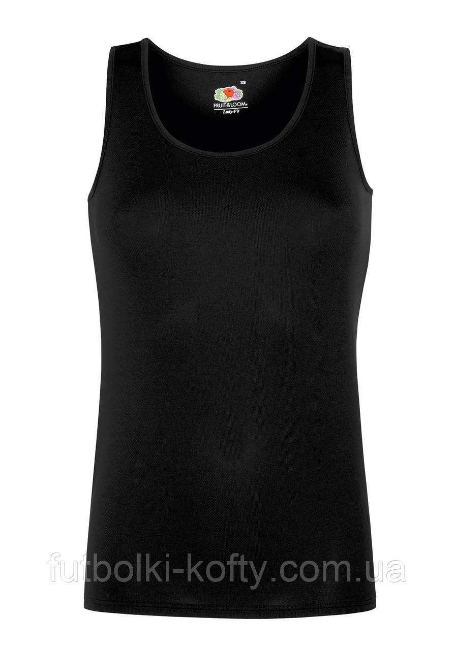 Чорна спортивна майка жіноча Fruit of the loom 61-418-36 XXL, фото 1