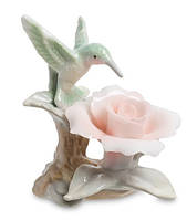 Статуетка порцелянова Pavone Колібрі на троянді 7 см CMS — 35/7