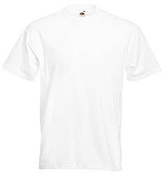 Біла футболка чоловіча щільна Super premium Fruit of the Loom 54
