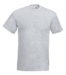 Сіра футболка чоловіча щільна (сіро-ліловий) Super premium Fruit of the Loom 2XL