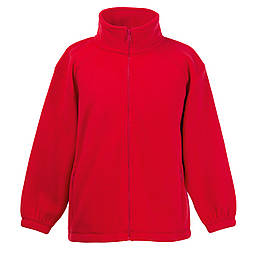 Флісова кофта дитяча червона фліска Full Zip Fleece Kids Fruit of the Loom 62-511-40 5-6