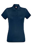 Синя жіноча футболка поло спортивна поліестер Fruit of the Loom,L, фото 8