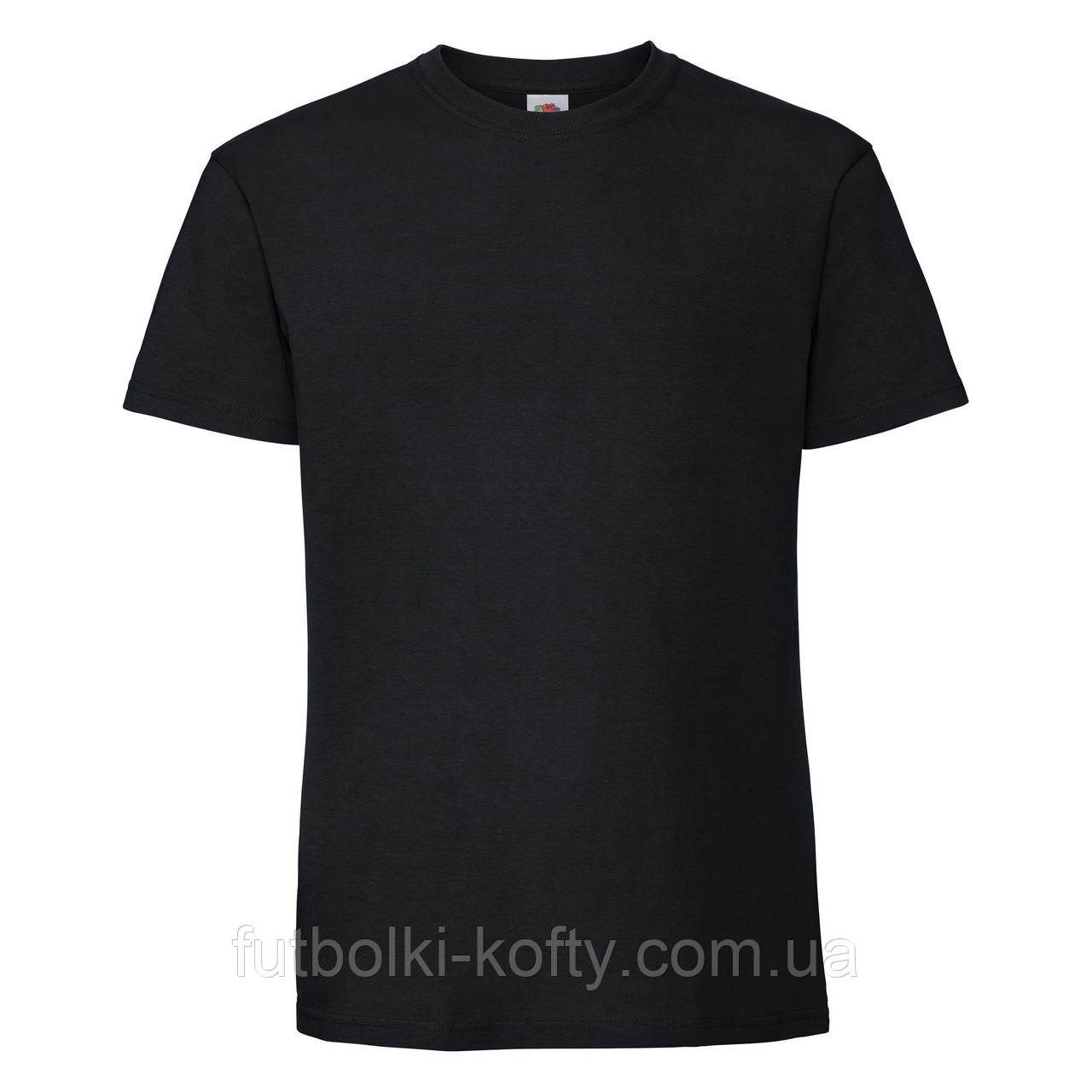 Футболка чорна чоловіча щільна м'яка Ringspun premium T Fruit of the Loom 2XL