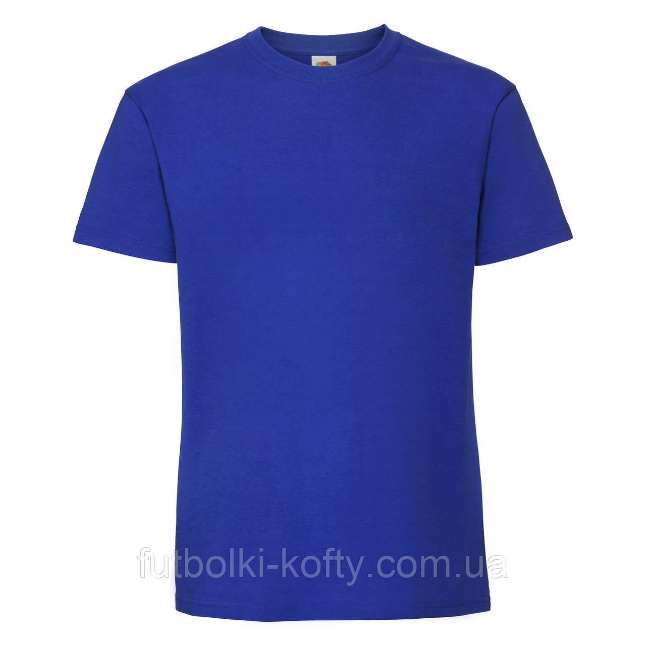 Футболка синя чоловіча щільна м'яка (яскраво-синій) Ringspun premium T Fruit of the Loom XL