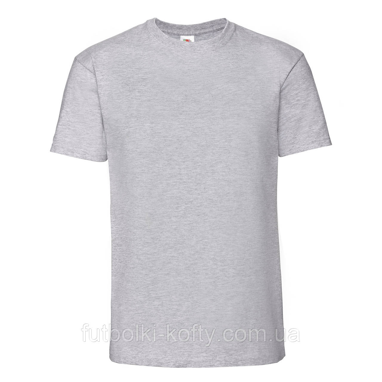 Футболка сіра чоловіча щільна м'яка Ringspun premium T Fruit of the Loom