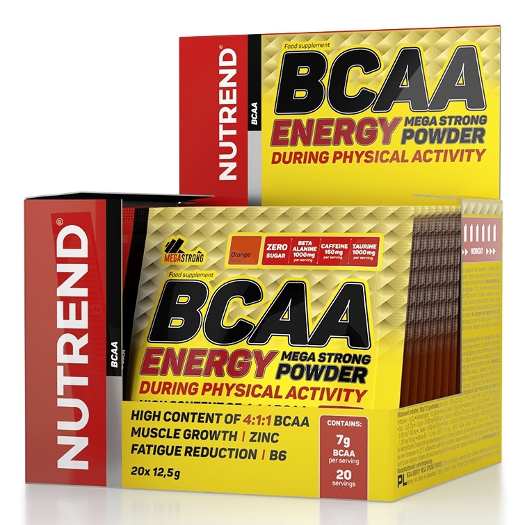 Nutrend BCAA Energy Mega Strong Powder 20x12,5g - фото 1 - id-p732531984