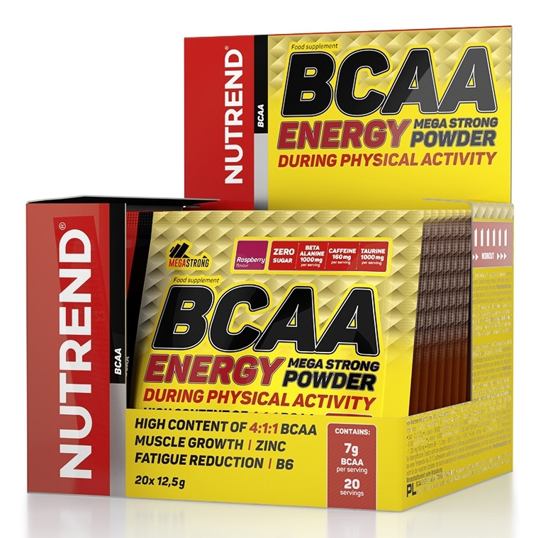 Nutrend BCAA Energy Mega Strong Powder 20x12,5g - фото 2 - id-p732531984