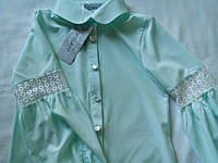 Блуза школьная c макраме «Donna» размеры 116 122 146