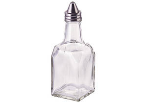 Пляшка для олії та оцту 150 мл. скляна, прозора Winco (підставка 10180)