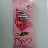 Верстат жіночий одноразовий для гоління (Бік 3 Пюр Леді) Bic Pure 3 Lady 4 шт. оригінал