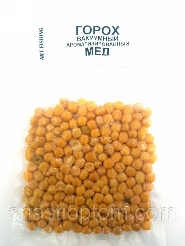 Наживка рибальська Горох Art Fishing у вакуумній упаковці, Мед, 100гр