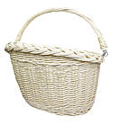 🚲Кошик із лози на кермо велосипеда Eurorover білий, фото 4